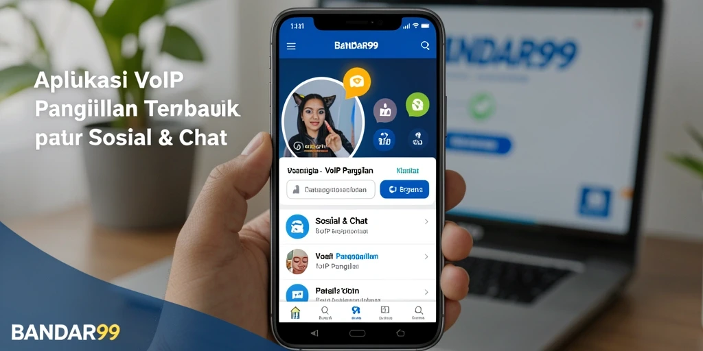 Tampilan antarmuka BANDAR99 saat melakukan panggilan VoIP.