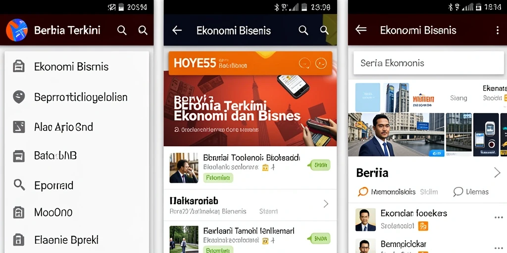 Antarmuka pengguna yang intuitif dan informatif dari HOYE55.