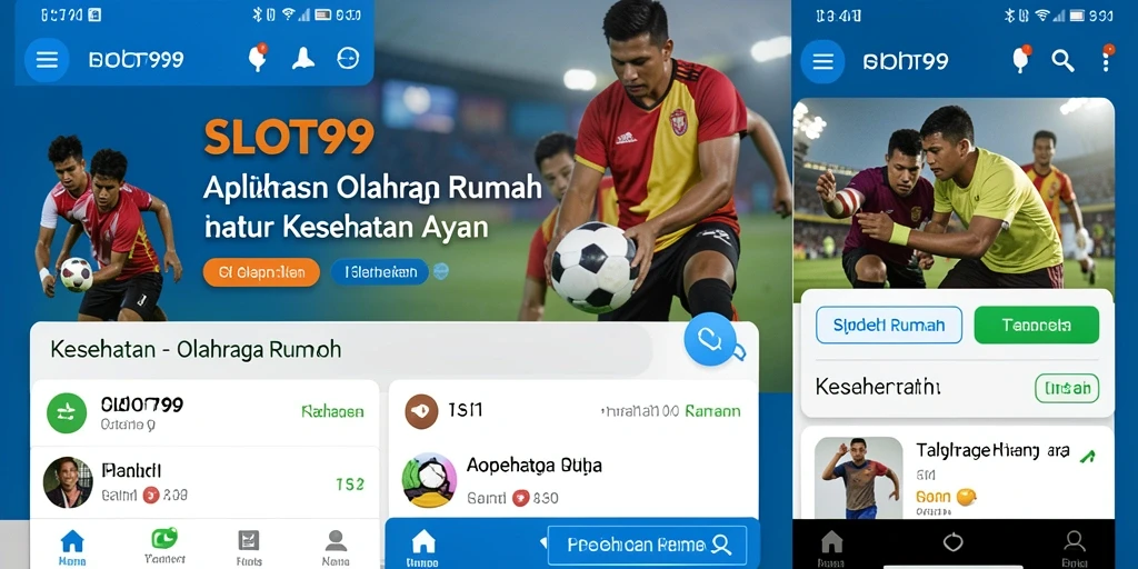 Antarmuka aplikasi SLOT99 yang ramah pengguna untuk olahraga rumah.